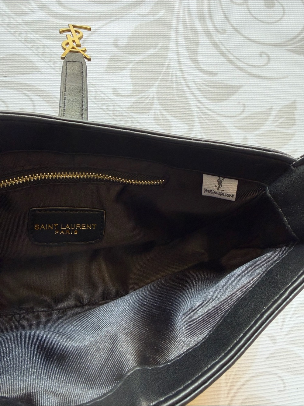 YSL Saint Laurent Smooth Leather Shoulder Bag - Black with Gold Hardware - Picture 11 of 16
